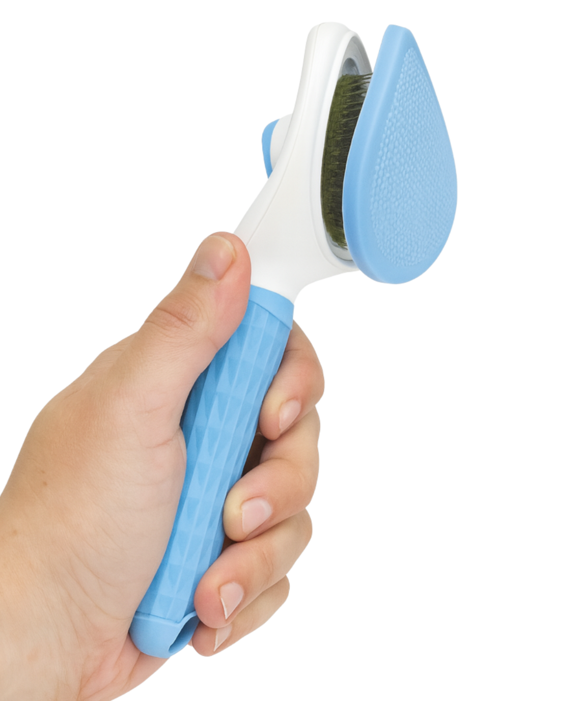 Peine con botón autolimpiador